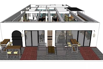 design bar interior, pub, cafe, 2d floorplan, seating layout