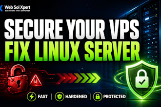 secure or fix linux vps server or cloud dedicated server web hosting
