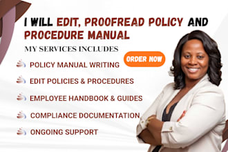 edit, proofread home care, healthcare policy and procedures for state approval