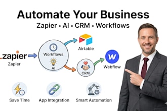 integrate zapier webflow airtable hubspot acuity mailchimp ai automation