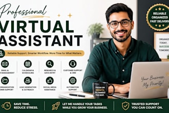 handle your daily business tasks as a proactive virtual assistant