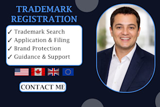 do trademark registration and trademark search in canada, USA, and UK