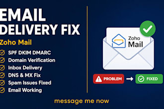 fix zoho mail deliverability spf dkim dmarc domain verification issues