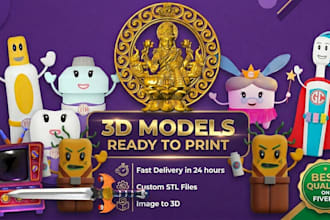 create stl file for 3d printing, from 2d image to 3d model design, 3mf
