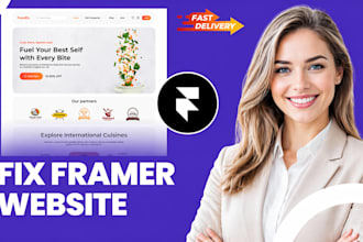 redesign update or fix framer website design framer landing page fix domain smtp