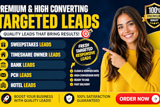 premium fresh gamber leads, sweepstak leads, crypto leads