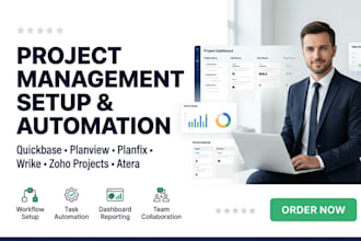 setup project management quickbase planview planfix wrike zoho projects atera