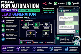 build lead generation n8n automation workflows whatsapp openai