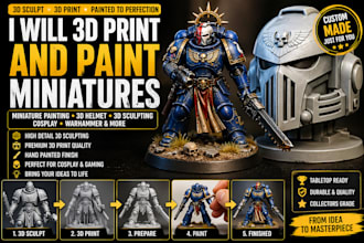 3d print and paint miniature painting 3d helmet 3d sculpting cosplay warhammer