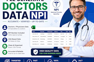 generate doctors data medical practices, clinics, hospitals and pharmacies