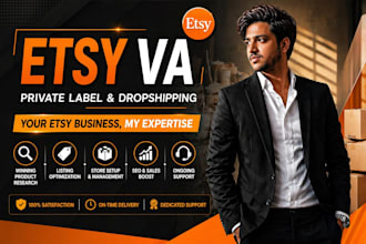 your etsy VA for private label and dropshipping store