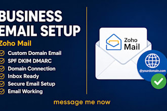 setup zoho mail, business email with domain setup spf dkim dmarc