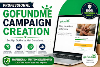 create and setup a complete gofundme campaign