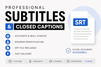create professional subtitles and closed captions for your videos