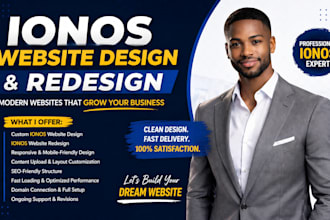 do ionos website design, ionos website redesign and ionos website seo