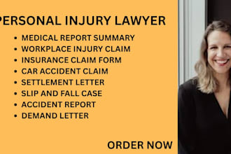 assist in personal injury, accident claims, and insurance compensation cases