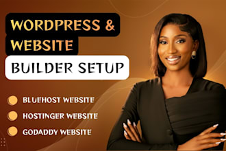 setup bluehost website hostinger website godaddy website wordpress website