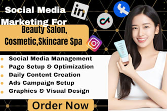 grow your beauty salon cosmetic skincare with social media marketing