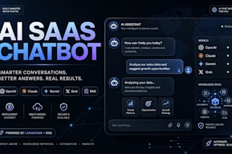 build ai saas website chatbot using openai, claude, gemini, grok, langchain, rag