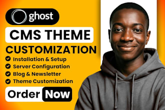 customize ghost cms design ghost website ghost cms blog design ghost newsletter