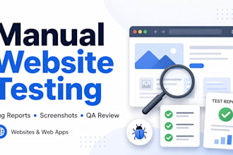 manually test your website or web app and report bugs