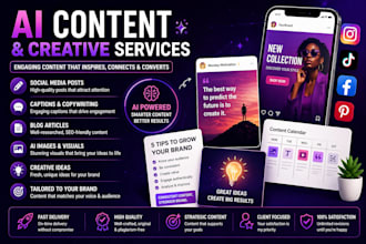 create engaging ai content, captions, posts, creative ideas