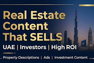 write high converting real estate content for uae properties and investors