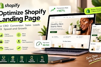 optimize shopify landing page for cro conversion sales leads UX speed and growth