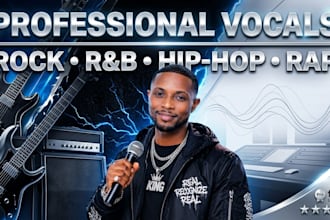 be your male rock rnb hip pop soulful songwriter male trance vocalist