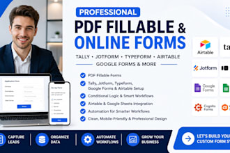 be your pdf fillable forms expert using airtable tally googlesheets and jotform