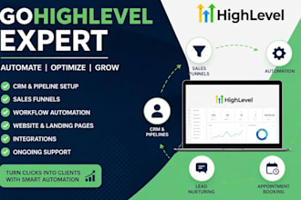 gohighlevel expert, go high level setup, ghl automation, funnel, CRM, website