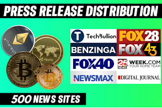 do crypto, blockchain or nft press release distribution, press release writing