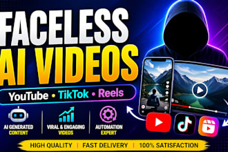 create faceless ai video for youtuble  automation, shorts, tiktok, reels