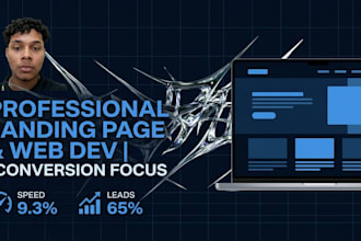 design a professional landing page for you