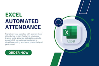 design yearly excel employee attendance register with tasks and auto calculation
