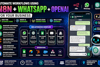 automate workflows using n8n whatsapp openai for business