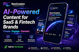 build ai powered  content for fintech, saas and startups