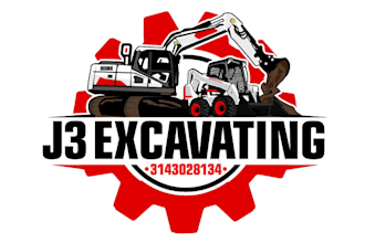 create a creative excavator logo design