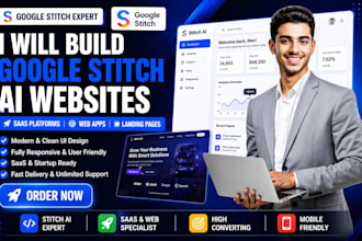 build google stitch no code ai website design landing pages business websites