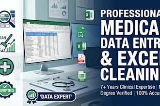 do professional medical data entry excel cleaning and academic research
