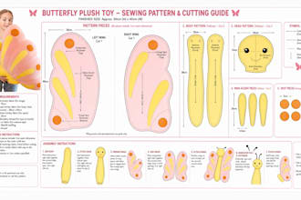 do handmade sewing pattern for plushie stuffed animal toy tech packs ych concept