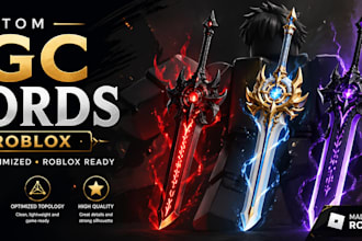 create high quality ugc swords and weapons for roblox