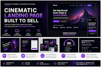 build a cinematic landing page optimized for conversions