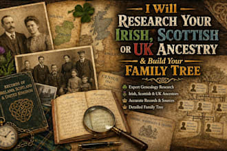 research your irish, scottish or UK ancestry and build your family tree