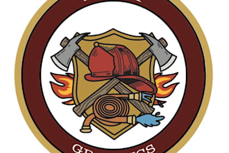 custom fire station illustrations with unlimited revisions