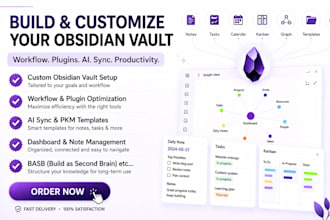 setup powerful obsidian vault for workflow, notes, sync, and task tracking