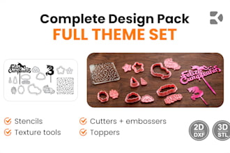design a complete custom baking tools set for your theme