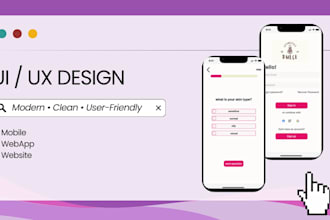 design UI UX, prototype and wireframes