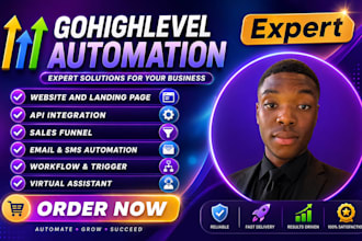 fix, setup gohighlevel automation, gohighlevel landing page, sales funnel expert