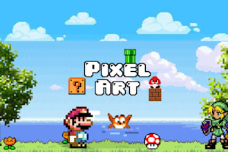 create a pixel art logo for your business, game assets, or brand